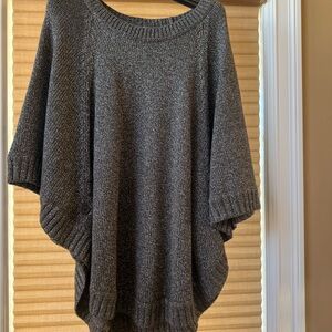 CAbi Charcoal Poncho Sweater